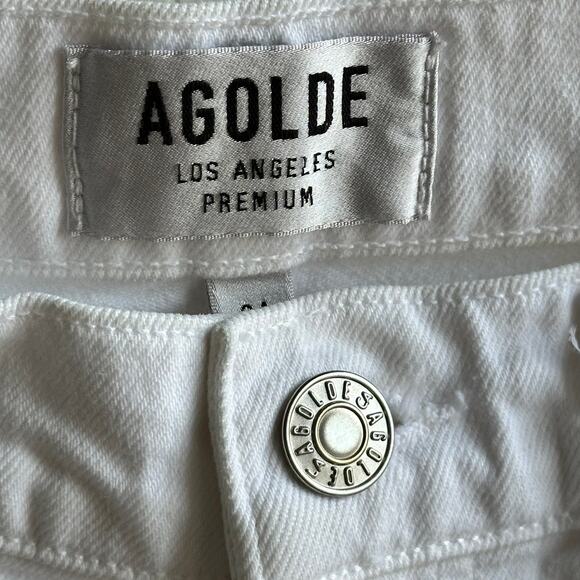 AGOLDE Nico High Rise White Slim Leg Jeans - Picture 5 of 9